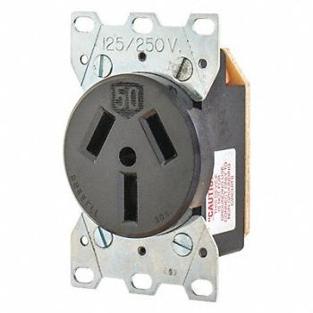 GRAINGER APPROVED Receptacle 50A 3.0 HP 3 Poles 3 Wires, 49YY65