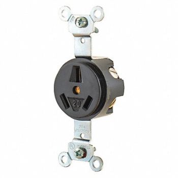 GRAINGER APPROVED Receptacle 20A 2.0 HP 3 Poles 3 Wires, 49YY66