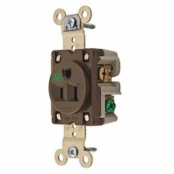 GRAINGER APPROVED Receptacle Nylon 0.5 HP 2 Poles 3 Wires, 49YY69