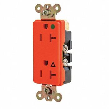 GRAINGER APPROVED Receptacle Orange 20A 1.0 HP 2 Poles, 49YY91