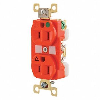 GRAINGER APPROVED Receptacle Orange 15A 0.5 HP 2 Poles, 49YZ07