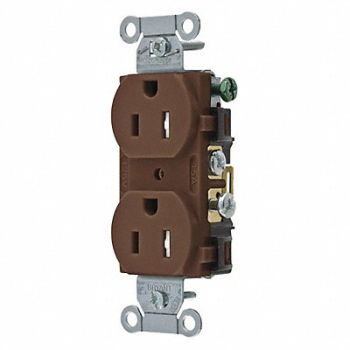 GRAINGER APPROVED Receptacle 15A Nylon 0.5 HP 2 Poles, 49YZ21