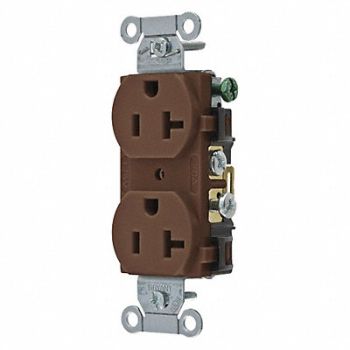 GRAINGER APPROVED Receptacle Brown 20A 2 Poles 3 Wires, 49YZ23