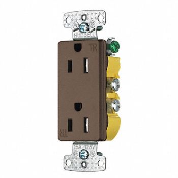 GRAINGER APPROVED Receptacle 15A 0.5 HP 2 Poles 125VAC, 49YZ32