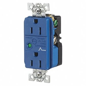 GRAINGER APPROVED Receptacle 15A Nylon 2 Poles 125VAC, 49YZ33