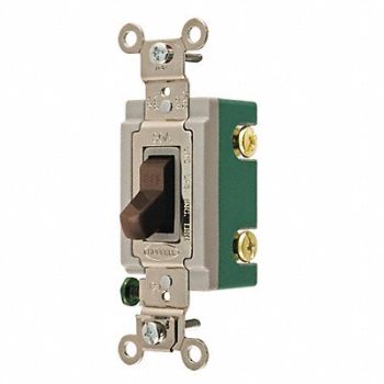 GRAINGER APPROVED Wall Switch Brown 30A 1-Pole Switch 2 HP, 49YZ40