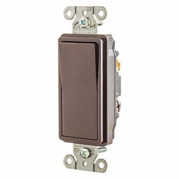 GRAINGER APPROVED Switch Brown 20A 3-Way Switch 1 to 2 HP, 49YZ48
