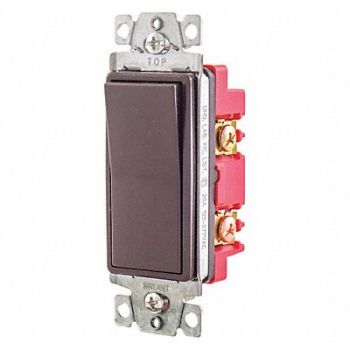 GRAINGER APPROVED Switch Brown 20A 4-Way Switch 1 to 2 HP, 49YZ49