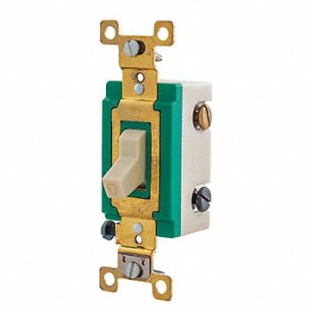 GRAINGER APPROVED Wall Switch Ivory 30A 3-Way Switch 2 HP, 49YZ51