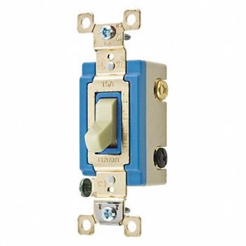 GRAINGER APPROVED Wall Switch Ivory 15A 4-Way Switch, 49YZ57