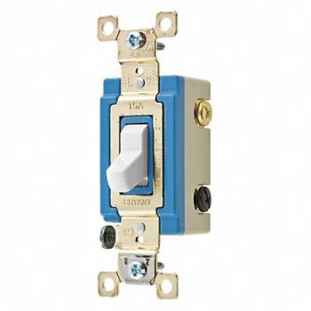 GRAINGER APPROVED Wall Switch White 15A 4-Way Switch, 49YZ58