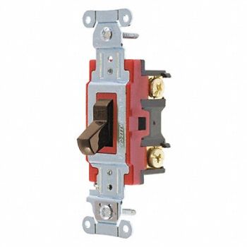 GRAINGER APPROVED Wall Switch Brwn 20A 1-Pole Switch, 49YZ59