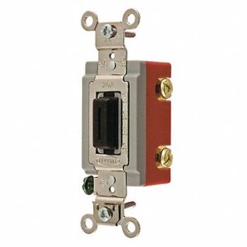 GRAINGER APPROVED Wall Switch Black 20A 2-Pole Switch, 49YZ64