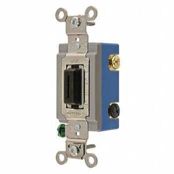 GRAINGER APPROVED Wall Switch 15A Black 4-Way Type Locking, 52HE55