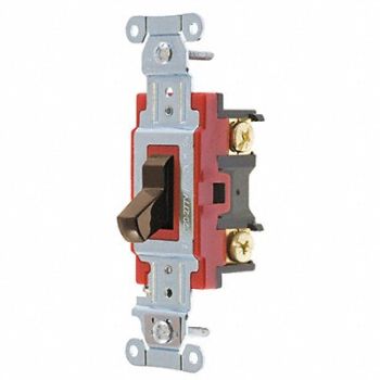 GRAINGER APPROVED Wall Switch Brown 20A 3-Way Switch, 49YZ65