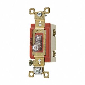 GRAINGER APPROVED Light Wall Switch Clear 20A 3-Way Switch, 49YZ67