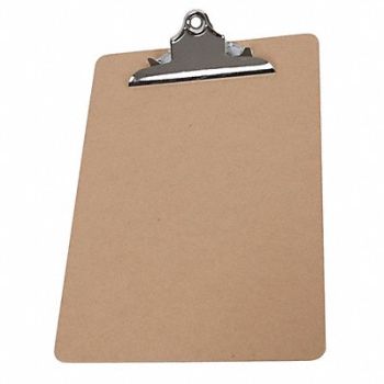GRAINGER APPROVED Clipboard Letter Size Hardboard Brown, 49Z238