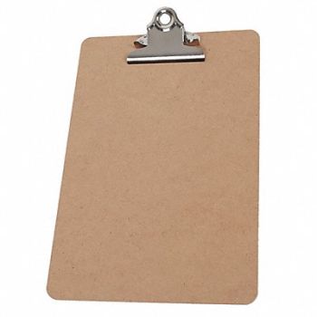 GRAINGER APPROVED Clipboard Letter Size Hardboard Brown, 49Z239