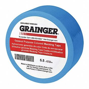GRAINGER APPROVED Masking Tape 2 W 60 yd L Blue PK24, 49Z298