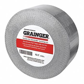 GRAINGER APPROVED Foil Tape 3 in x 33 3/8 yd Aluminum PK36, 49Z336