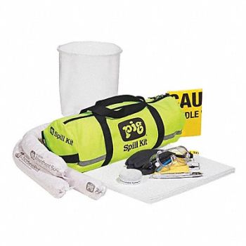 PIG Spill Kit Oil-Based Liquids Yellow, 49Z749