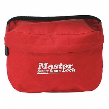 MASTER LOCK Lockout Pouch Unfilled Bag Red, 49Z865
