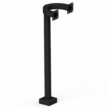 PEDESTAL PRO Dual Head Pedestal 42 H Powder Coat, 49Z895