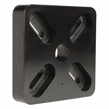 PEDESTAL PRO Buffer Plate 5 x 5 x 1 size black, 49Z926