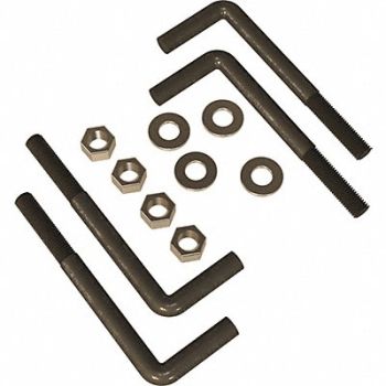 PEDESTAL PRO Sturdy Bolts with Nut Washer, 49Z948