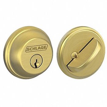 SCHLAGE Deadbolt Keyed Different Single Cylinder, 49Z978