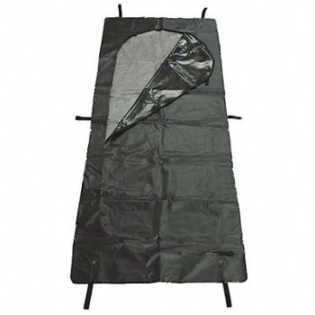 CLASSIC PLASTICS CORP Body Bag 2 H x 90 L Black Vinyl PK8, 49ZC74