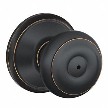 SCHLAGE Knob Lockset Mechanical Privacy Grd. 2, 49ZF45