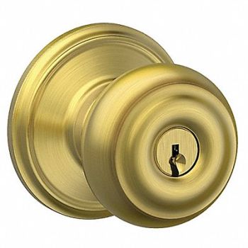 SCHLAGE Knob Lockset Mechanical Entrance Grd. 1, 49ZG26