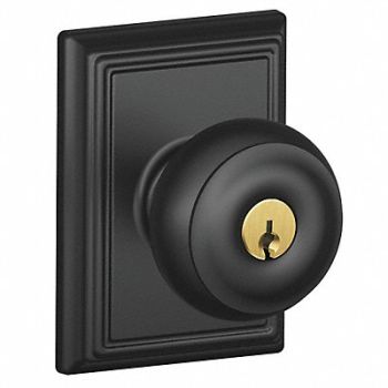 SCHLAGE Knob Lockset Mechanical Entrance Grd. 1, 49ZG39