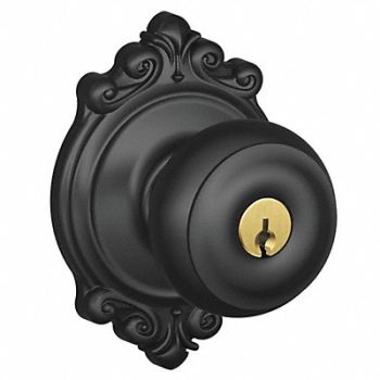 SCHLAGE Knob Lockset Mechanical Entrance Grd. 1, 49ZG40