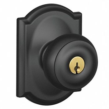 SCHLAGE Knob Lockset Mechanical Entrance Grd. 1, 49ZG41