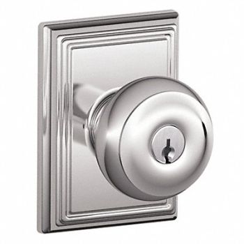 SCHLAGE Knob Lockset Mechanical Entrance Grd. 1, 49ZG43