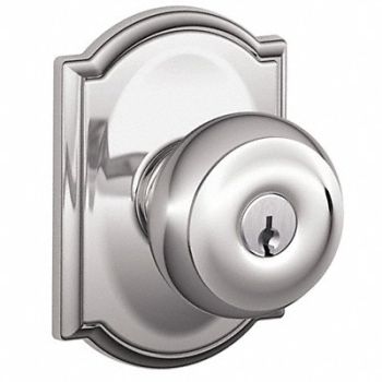 SCHLAGE Knob Lockset Mechanical Entrance Grd. 1, 49ZG44