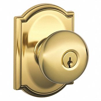 SCHLAGE Knob Lockset Mechanical Entrance Grd. 1, 49ZG53