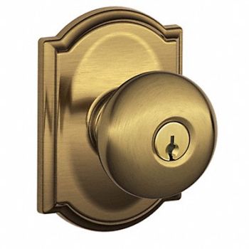 SCHLAGE Knob Lockset Mechanical Entrance Grd. 1, 49ZG54