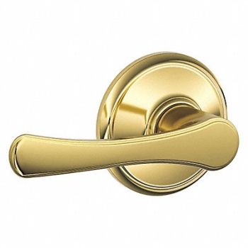 SCHLAGE RESIDENTIAL Door Lever Lockset Brass Finish Passage, 457H61