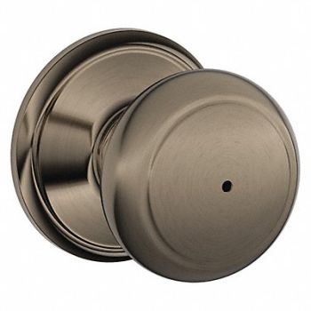 SCHLAGE Knob Lockset Mechanical Privacy Grd. 2, 49ZP18