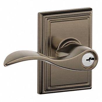 SCHLAGE Lever Lockset Mechanical Entrance Grd. 2, 49ZR43