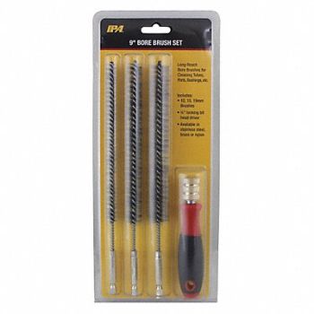 INNOVATIVE PRODUCTS OF AMERICA Bore Brush Set Steel 4 pcs., 49ZT67