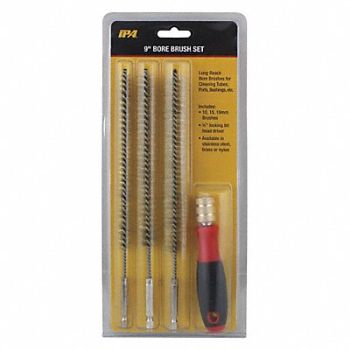 INNOVATIVE PRODUCTS OF AMERICA Bore Brush Set Steel 4 pcs., 49ZT68
