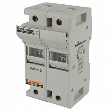 BUSSMANN Fuse Block 0 to 30A Class J 2 Pole, 49ZU16