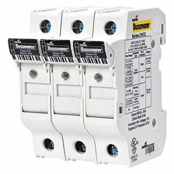 BUSSMANN Fuse Block 0 to 30A Class CC 1 Pole, 49ZU25