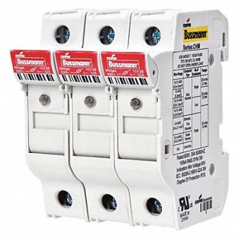 BUSSMANN Fuse Block 0 to 30A Midget 4 Pole, 49ZU31