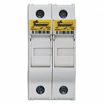 BUSSMANN Fuse Block 0 to 30A Solar 2 Pole, 49ZU33