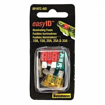 BUSSMANN Automotive Blade Fuse Kit 5 ATC-ID, 49ZU34
